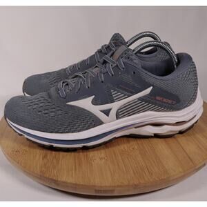 Mizuno Wave Inspire 17 Running Sneakers Shoes Women 9 Gray White